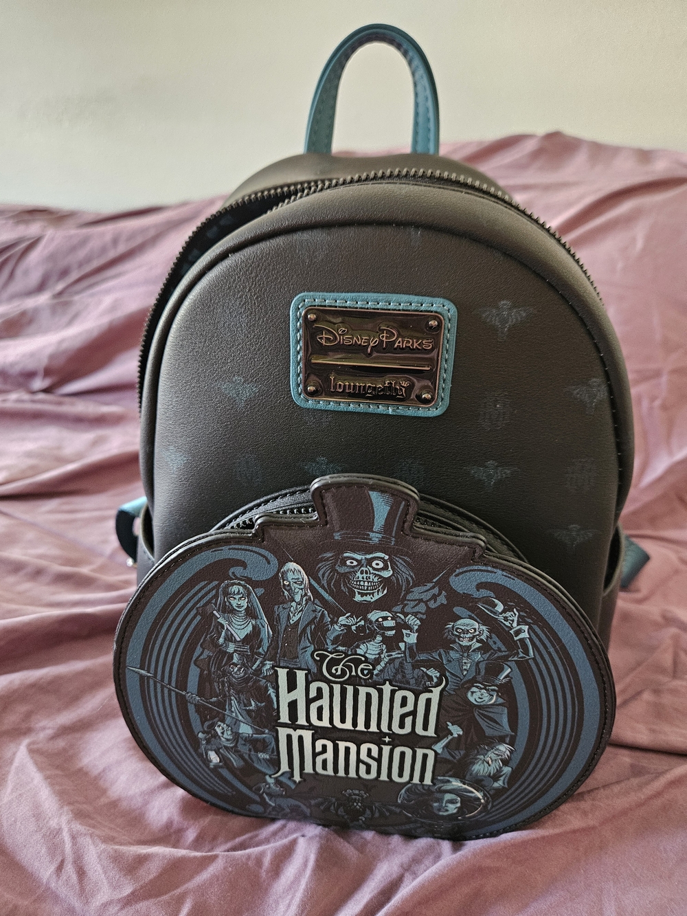 Loungefly x Disney Parks Haunted Mansion Black & Teal Mini Backpack